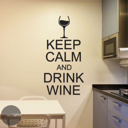 Adesivo decalcomania da parete vinile vinile Keep Calm And Drink - Foto 2 di 4