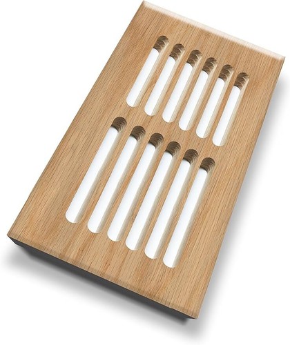 12"W x 9"L OAK WOOD vent cover Stained with DARK WALNUT Minwax Stain, DROP-IN, 3