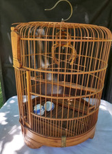 52 branch China Oriental Round Shape Bamboo Ebony Wood Birdcage Display
