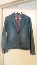 Star Blue Jeans Pure Indigo Women Jacket Medium Size