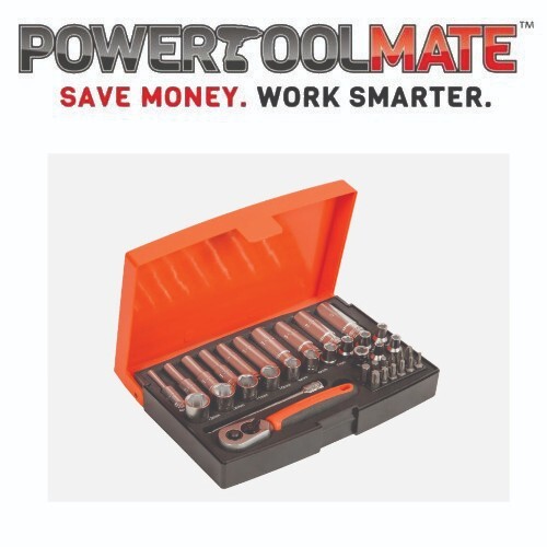 Bahco SL25L 25pc 1/4" Square Drive Socket and Deep Socket Set eBay