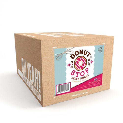 Donut Stop Flavored Coffee Pods,Compatible Keurig 2.0,Jelly Donut Flavor,40 Ct - Picture 2 of 10
