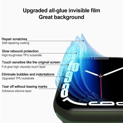 Protector de pantalla de hidrogel con localizador Apple Watch Series 10 42mm - Zdjęcie 9 z 10
