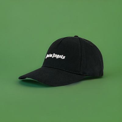 Palm Angels ブラック キャップ CLASSIC LOGO CAP BLACK PALM ANGELS Snap Back Hat New Under Retail