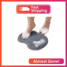 Eptchn Hands-Free Silicone Foot Scrubber Mat CleanFootFlex with Suction Cups   D