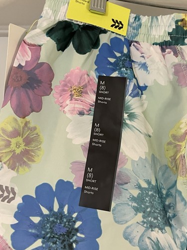 NWT All In Motion Girls' Size M (8) Green Floral Run Shorts Lining - Picture 4 of 6