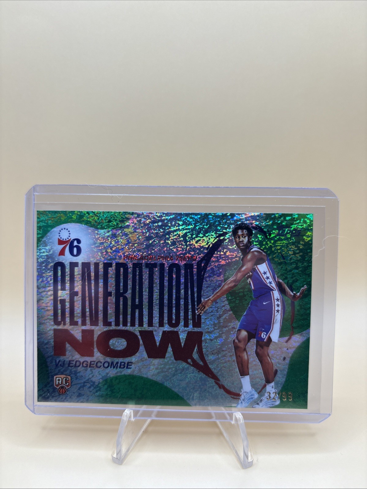 2025-26 Topps Generation Now Green Holo Foil #GN-3 VJ Edgecombe 76ers RC 32/99