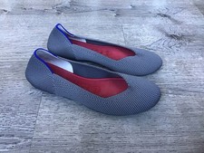 Rothy  s The Flat Womens Size 6 Slip On Ballet Flat Gray Round Toe shoes Flats
