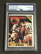 HOF JAMAAL KEITH WILKES 1975-76 TOPPS SIGNED AUTOGRAPHED ROOKIE CARD PSA/DNA