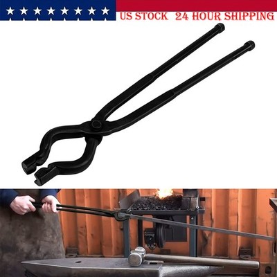 17'' Better Forge Tongs Knife Making V-Bit Bolt Blacksmith Tongs Wolf Jaw Tongs