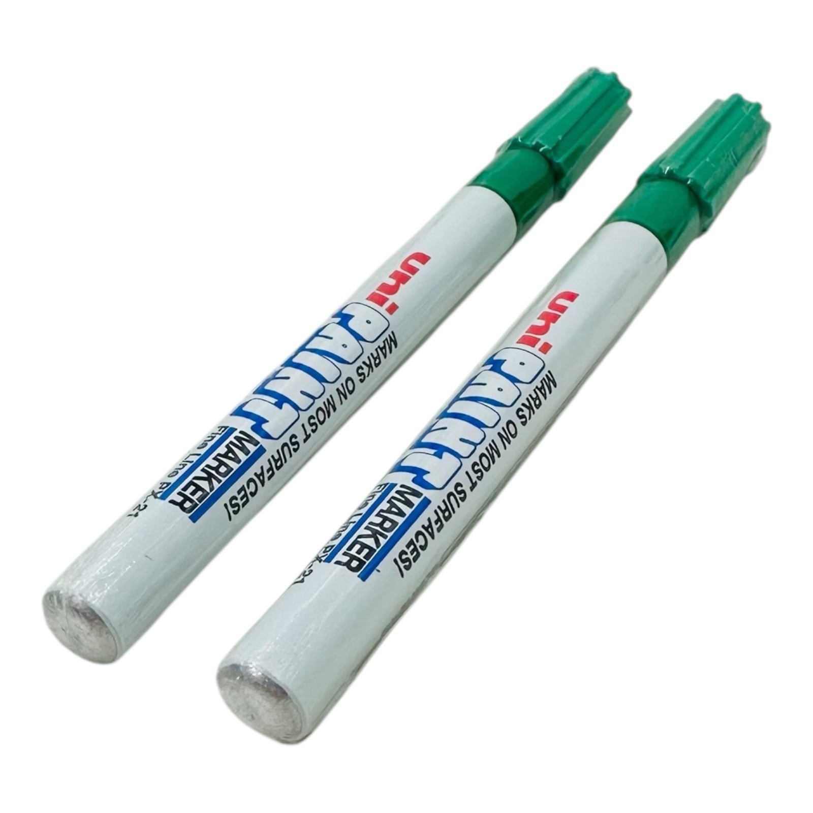 2 Markers Uni-Paint 63704 PX-21 Oil-Based Paint Marker Green Fine Line