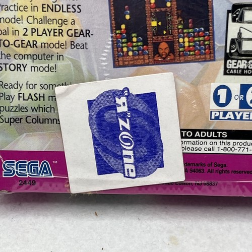 Super Columns Sega Game Gear, 1995 Brand New / Factory Sealed - Picture 7 of 13