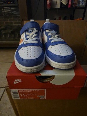 Nike Court Borough Low FL (PS) Kids Hook & Loop Low Top Floral 12C Blue