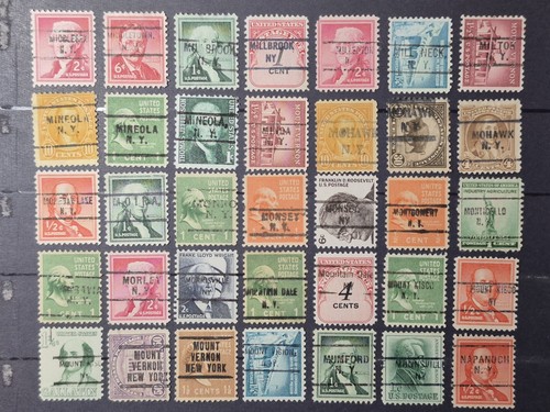 US stamps, 63 precancels from Middlesex to New Rochelle, New York. Ship O/S $2 - Picture 2 of 20