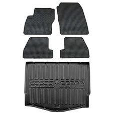 Gummi Fußmatten Kofferraumwanne für Ford Focus 3 2011-2018 Gummimatten Set