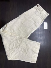 A New Day  Off-White Linen-Blend Ankle Pants   Women  s Size 6