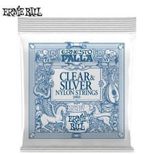 Ernie Ball 2403 Ernesto Palla Clear Silver Nylon Classical Guitar Strings Med