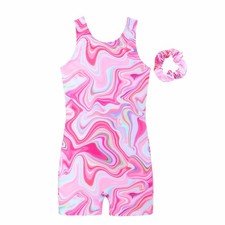 Leotards for Girls Gymnastics with Shorts Dance Biketards Tumbling Matching H...