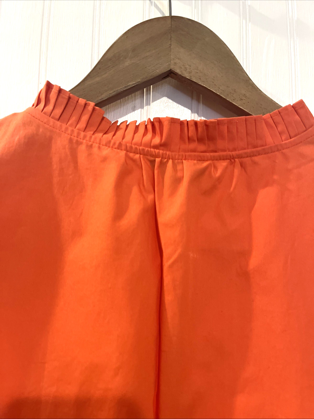 Talbots large smocked ruffle split neck garden sh… - image 9