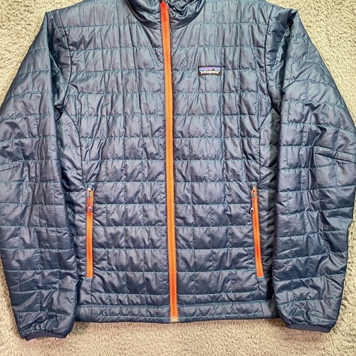 Chaqueta Patagonia Nano Puff Para Hombre Pequeña Azul Marino PrimaLoft Ligera Aislada - Imagen 4 de 21