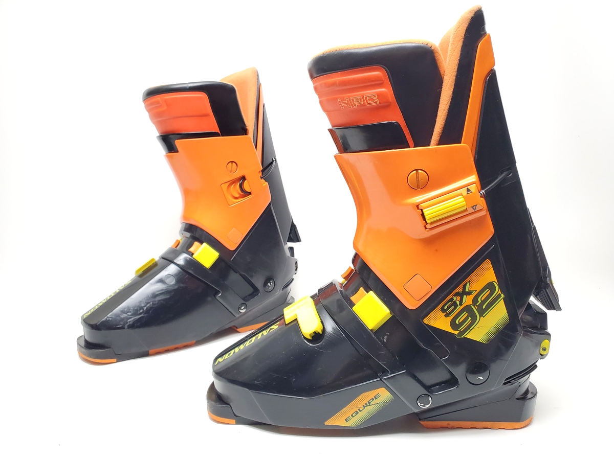 SALOMON SX 92 EQUIPE Vtg Rear Entry Alpine Downhill Ski Boots Size