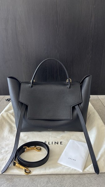 Celine Mini Belt Bag - Black Leather