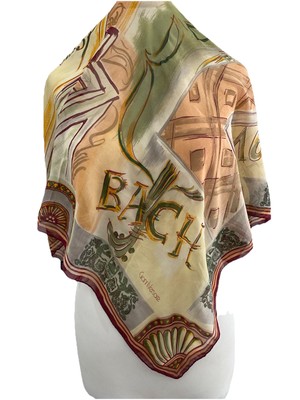 S37#Gianni Versace  Silk scarf 34 inch made in italy has stain