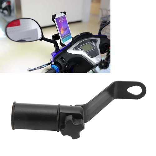 Motorcycle Phone Holder Adapter Metal Durable Sturdy Easy Installation Rearview - Picture 20 of 22