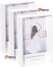 Janaden Acrylic Picture Frame For 2 X 3 Inch Instax Mini Photos (pack Of 3)