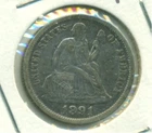 1891 LIBERTY SEATED DIME