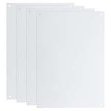 4 Pcs White Blank Metal Sign 9.8x6.9" Blank Sublimation Signs 0.04" Thickness 