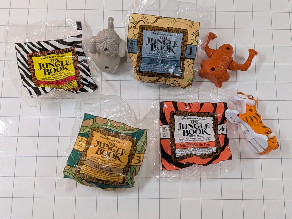 Juguetes Happy Meal del libro de la selva Disney McDonald's de colección de 1990 + elefante UA3 Foto 2 de 2