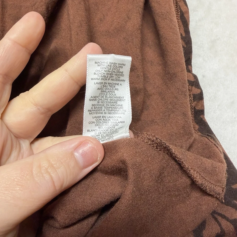 Vestido para mujer Michael Kors marrón floral sin mangas cuello en V talla 1X Foto 4 de 4