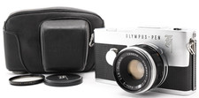   CLA'd N MINT OLYMPUS PEN F 35mm Half Frame Camera 38mm f1.8 Lens w/Case JAPAN