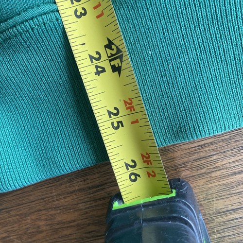 Vintage 90s Polo Ralph Lauren Green Mens L Long Sleeve Zip Up Hoodie Yellow Polo - Picture 7 of 17