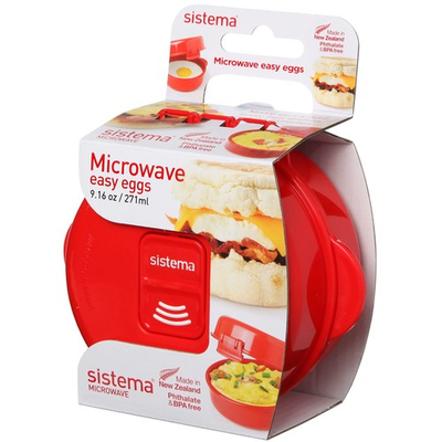 #ad Sistema Microwave Egg Cooker and Poacher with Steam Release Vent Dishwasher Saf $18.55