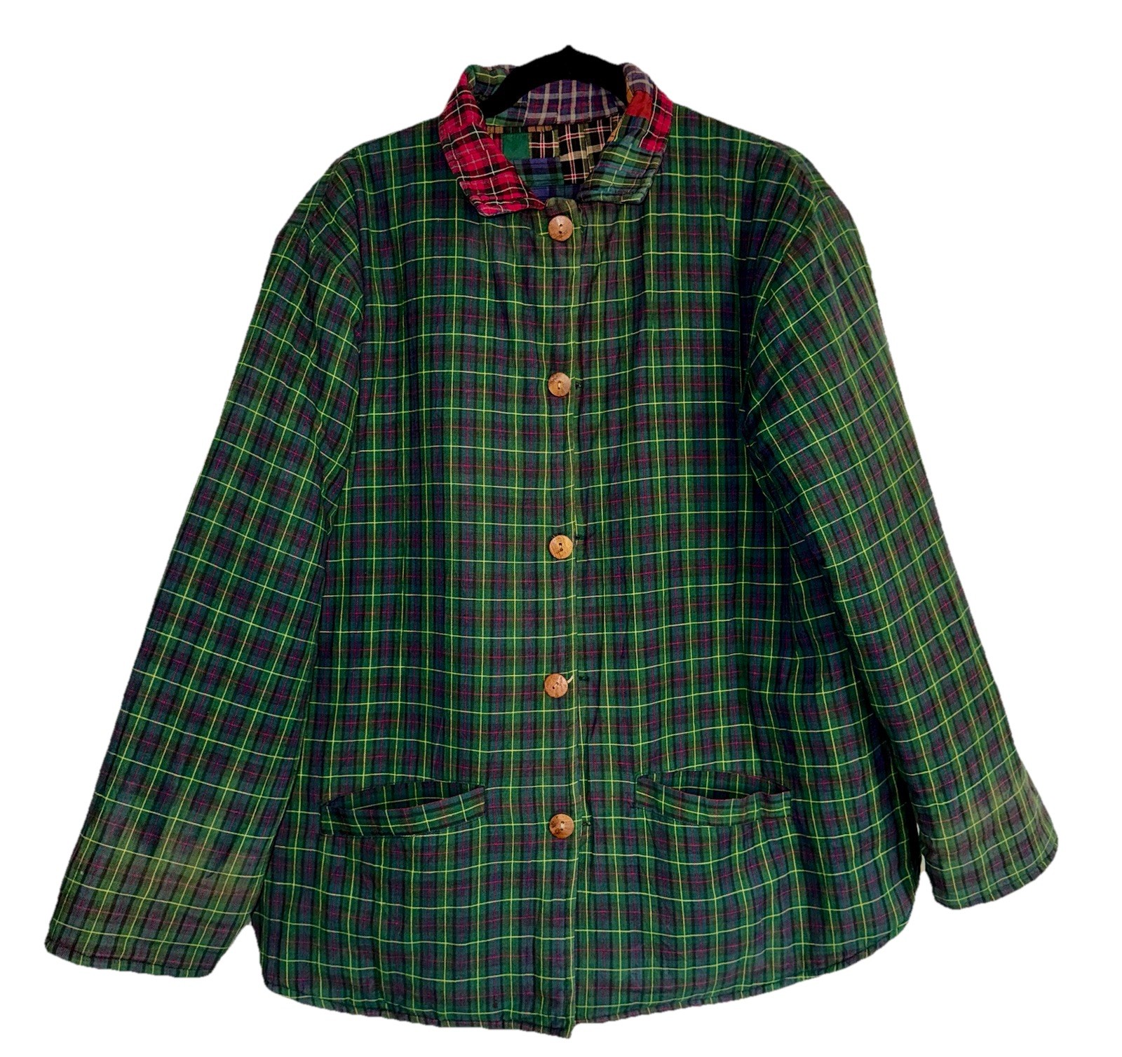 PATCH MAGIC Patchwork Quilted Reversible Flannel … - image 11