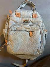 Gray Solid Backpack Baby Diaper Bag, Inner Pockets, Adjustable Strap, Unisex