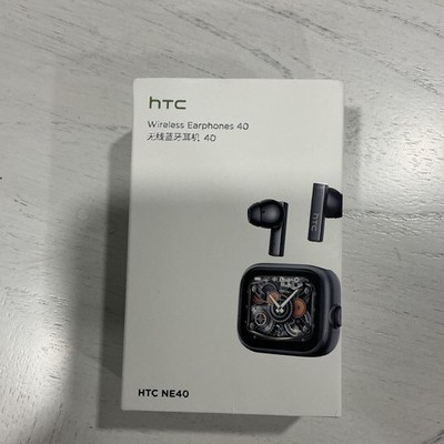 HTC NE40 Wireless Bluetooth Earbuds, Stereo Sound, Long-Lasting Battery, Black