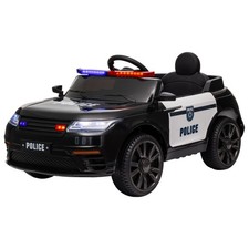 Kids Police Car Toy, 12V Battery Powered Ride - on Toys Cop Cars w/ 3 Adjustable
