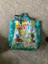 Vintage Trader Joe’s Reusable Shopping Bag Sailing the Culinary World Pineapple
