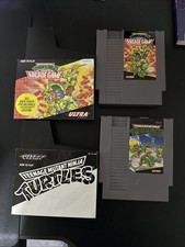 TMNT & Arcade Game NES Nintendo w/ Box&Manual CIB Cleaned