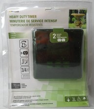 Woods Outdoor 7 Day Heavy Duty Timer 50015 Digital Plug In 2 Outlets NOS