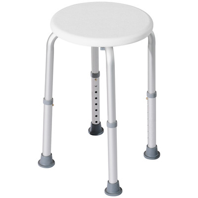 Badewanne Duschsitz Aluminium weiß verstellbar 35,5-54cm Höhe rutschfest 136kg max