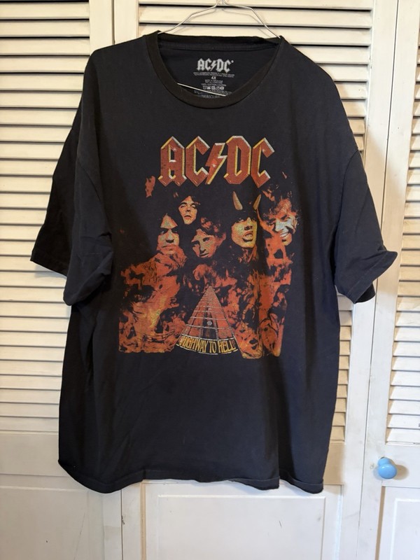 AC/DC Highway to Hell T-Shirt Black Size 4XVINTAGE