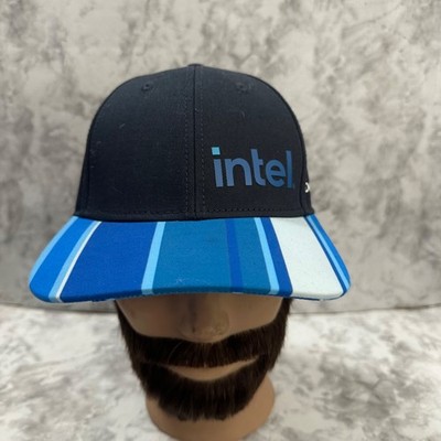 Intel Dell Technologies Hat Blue Striped Baseball Cap Hat Tech Computer Tech