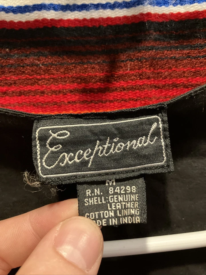 Exceptional Vest Men's Medium Leather Strand Made In India Boho Hippie EUC - Image 2 of 4