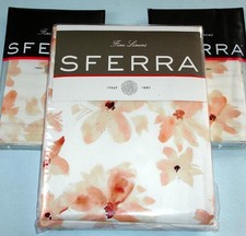 Sferra Sernova Queen Duvet Cover 2 Shams 3 PC. Coral Floral Cotton Percale New