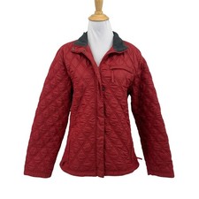 Eddie Bauer Jacket Women S Small Ruby Fleece Lined Snap Zip Up Insulated Pockets