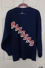 Vintage 80’s New York Rangers Hockey Jersey CCM Blue Small 